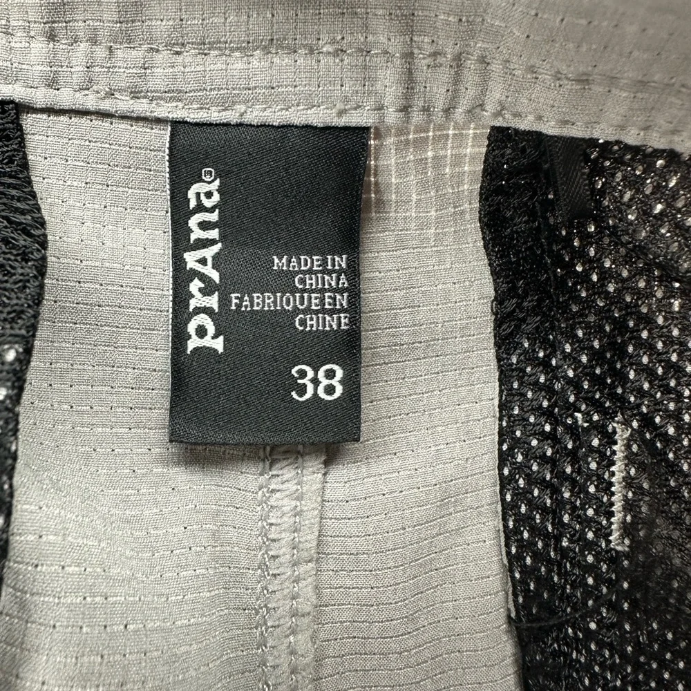 prAna Shorts Hiking Outdoor Chino Breathable Waffle Gray Mens‎ Size 38